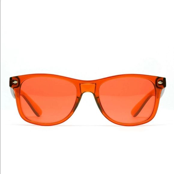 Translucent Orange Lens with Orange Framed Sunglasses - Picture 2 of 4